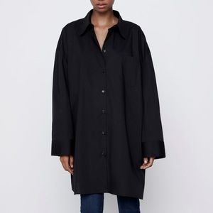 NWT Zara Oversized Poplin Shirt